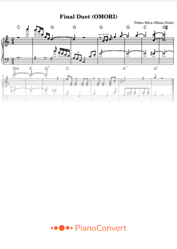 Final Duet Omori Easy Piano Sheet Music In Pdf La Touche Musicale